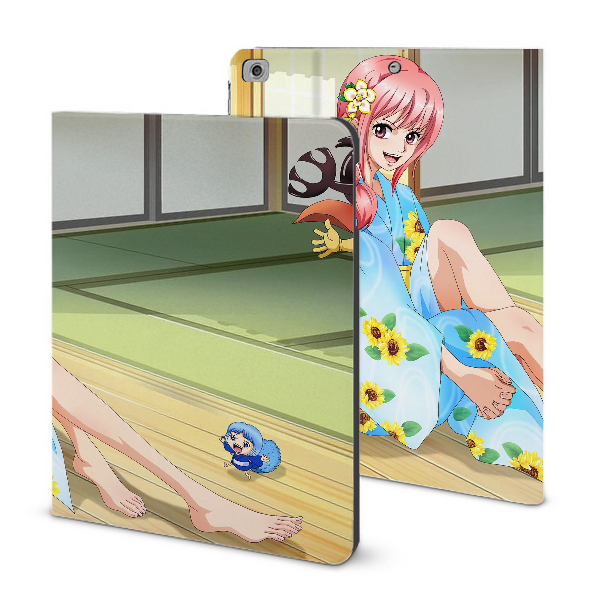 （画像用） ワンピース ONE PIECE IPad ケース ブック型 PUレザー TPU 耐衝撃 軽量 薄型 ペン収納なし 全面保護 IPad 各モデル対応